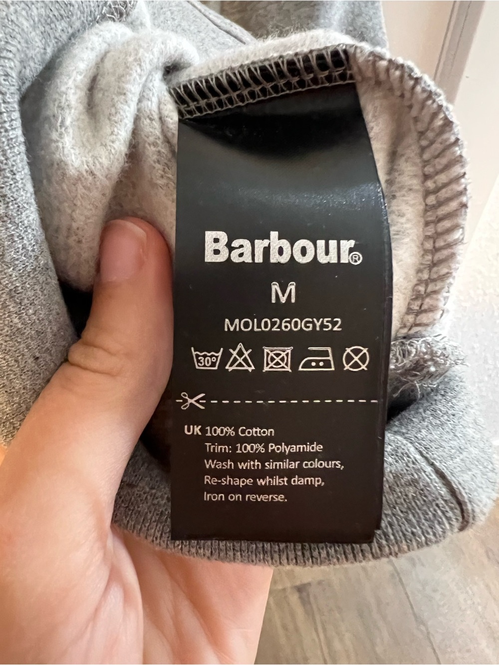 Barbour Men’s 100% Cotton Popover Half Snap Mockneck Sweatshirt - Picture 6 of 8